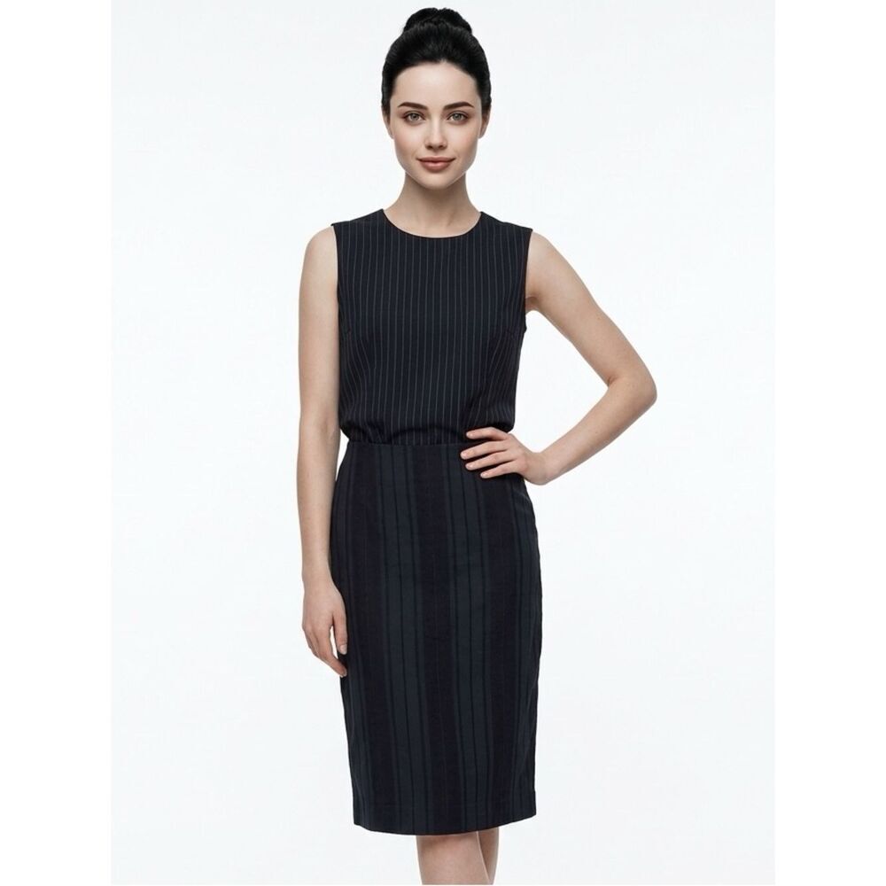 MARNI | Black Pencil Skirt Subtle Stripe Design Women’s Size 40 (US 8)